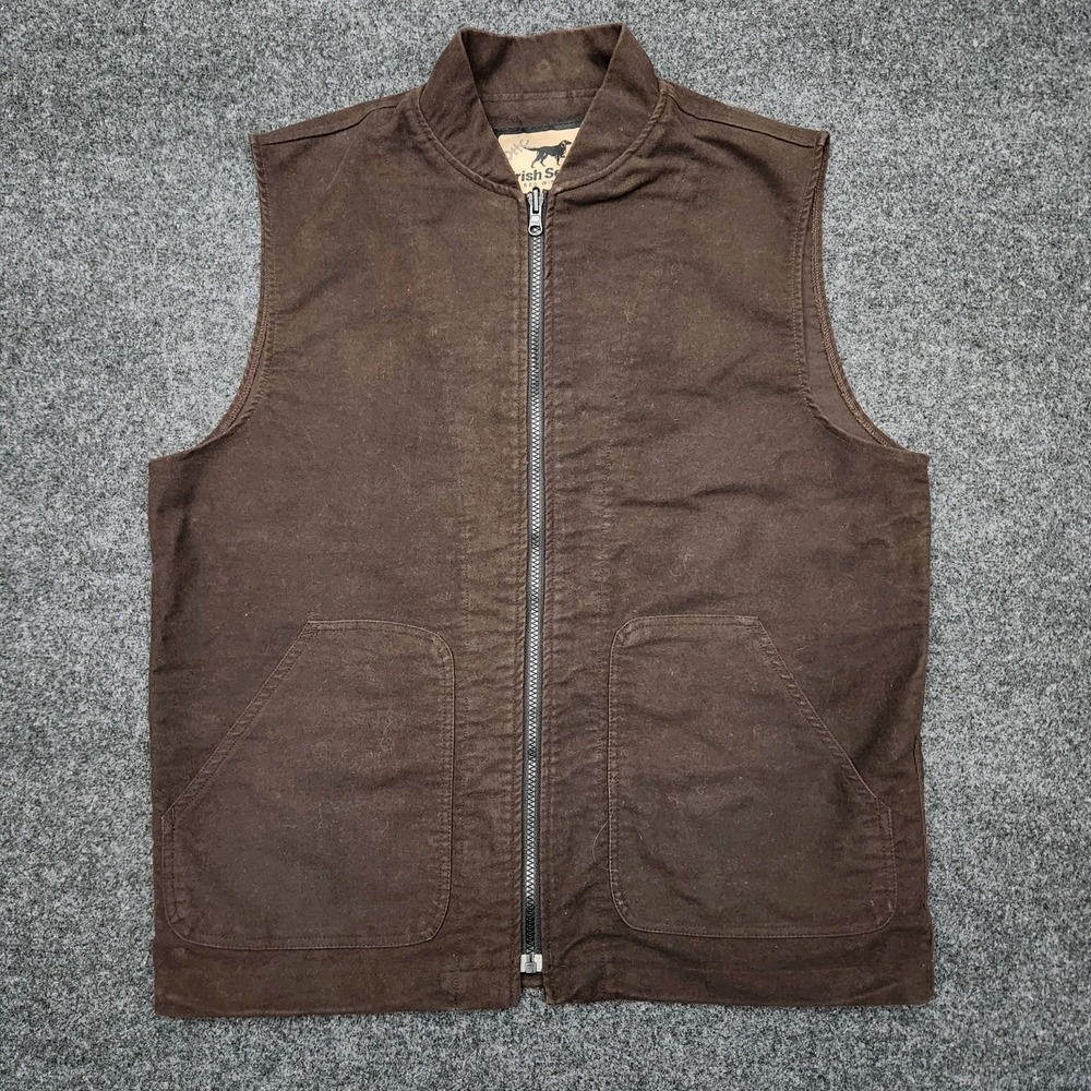 Irish Setter By Red Wing Shoes Mens Medium Brown‎ Full Zip Vest